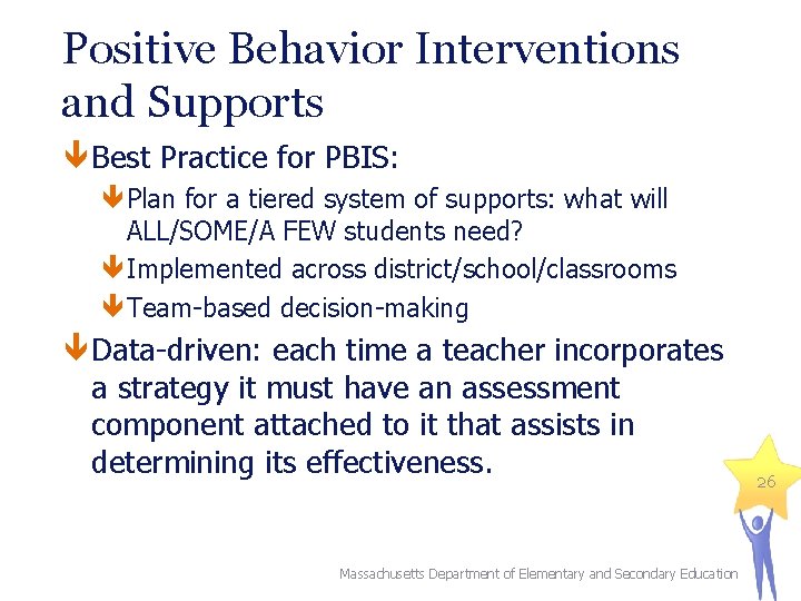 Positive Behavior Interventions and Supports Best Practice for PBIS: Plan for a tiered system Positive Behavior Interventions and Supports Best Practice for PBIS: Plan for a tiered system