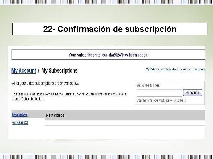 22 - Confirmación de subscripción 