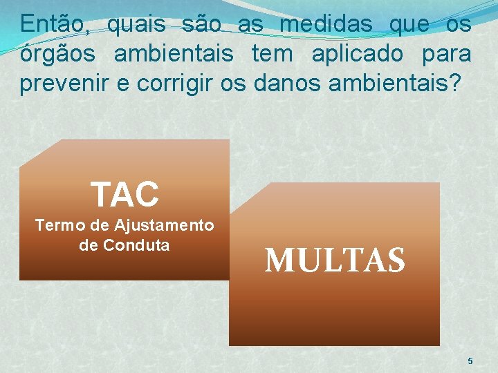 Então, quais são as medidas que os órgãos ambientais tem aplicado para prevenir e