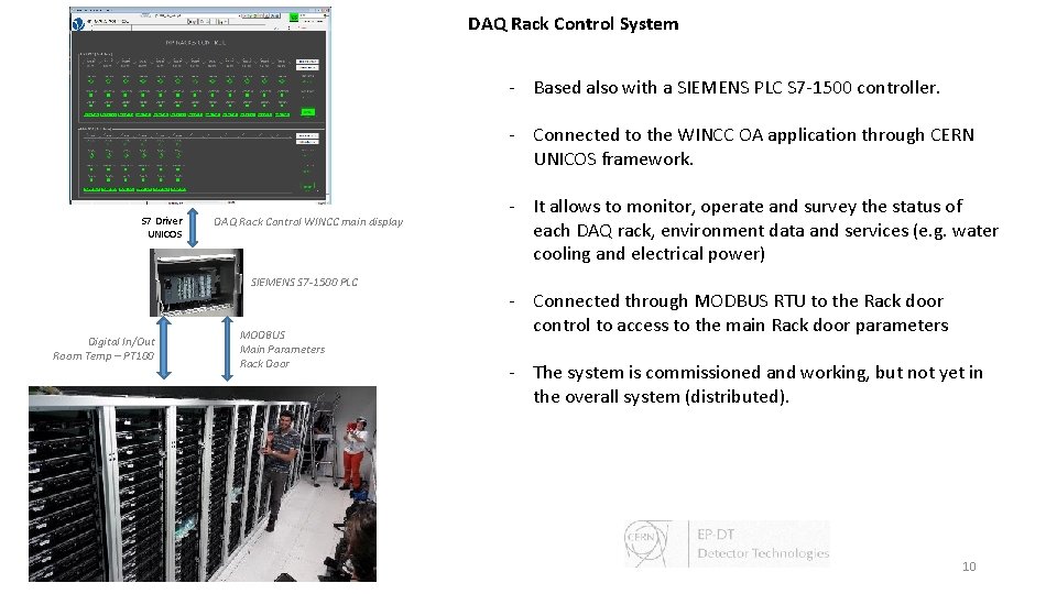 DAQ Rack Control System - Based also with a SIEMENS PLC S 7 -1500