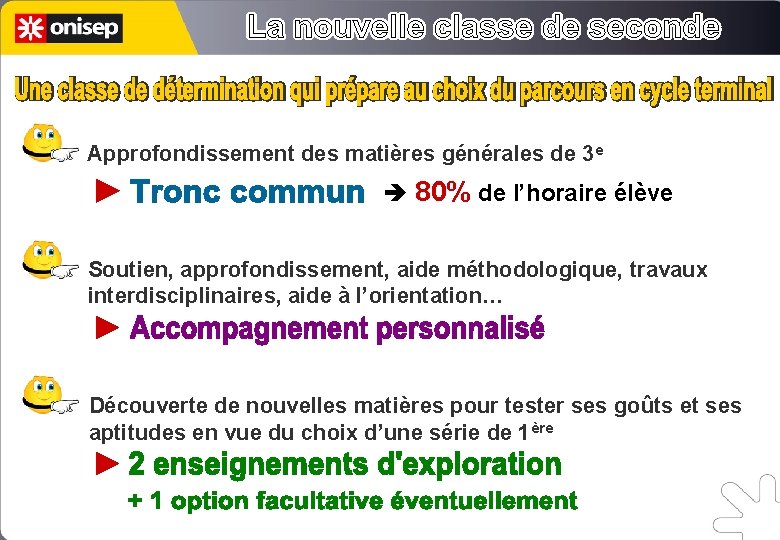 Approfondissement des matières générales de 3 e è 80% de l’horaire élève Soutien, approfondissement,