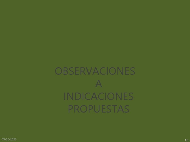 OBSERVACIONES A INDICACIONES PROPUESTAS 25 -10 -2021 25 