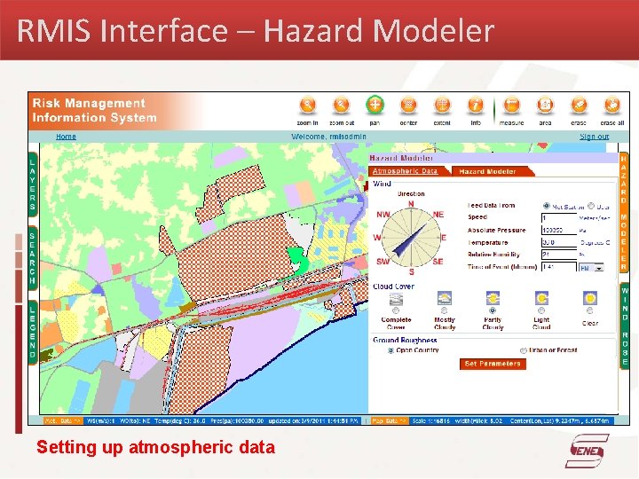 RMIS Interface – Hazard Modeler Setting up atmospheric data 