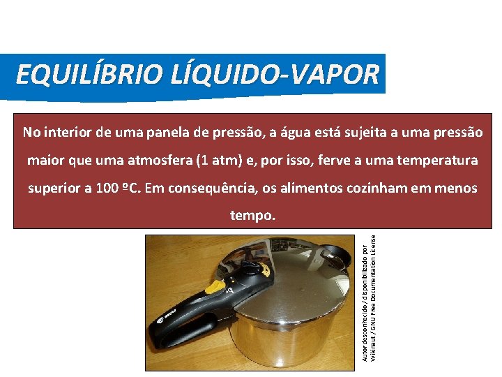 FÍSICA, 2º Ano do Ensino Médio Diagrama de Fase EQUILÍBRIO LÍQUIDO-VAPOR No interior de