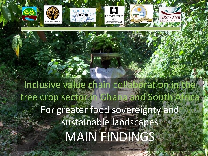Inclusive value chain collaboration in the tree crop sector in Ghana and South Africa