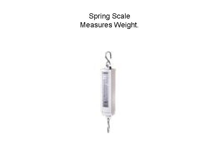 Spring Scale Measures Weight. 