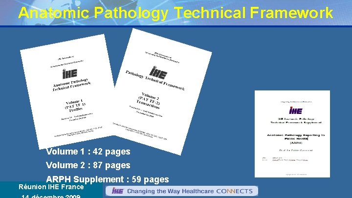 Anatomic Pathology Technical Framework Volume 1 : 42 pages Volume 2 : 87 pages