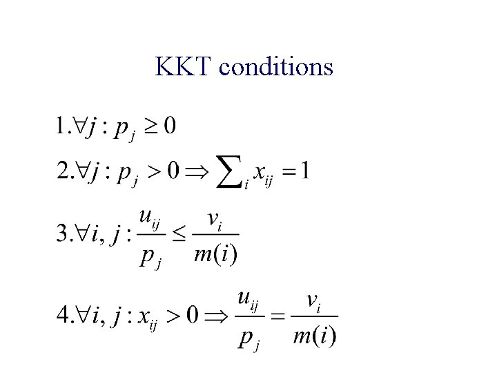 KKT conditions 