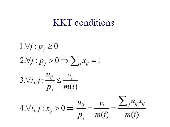 KKT conditions 