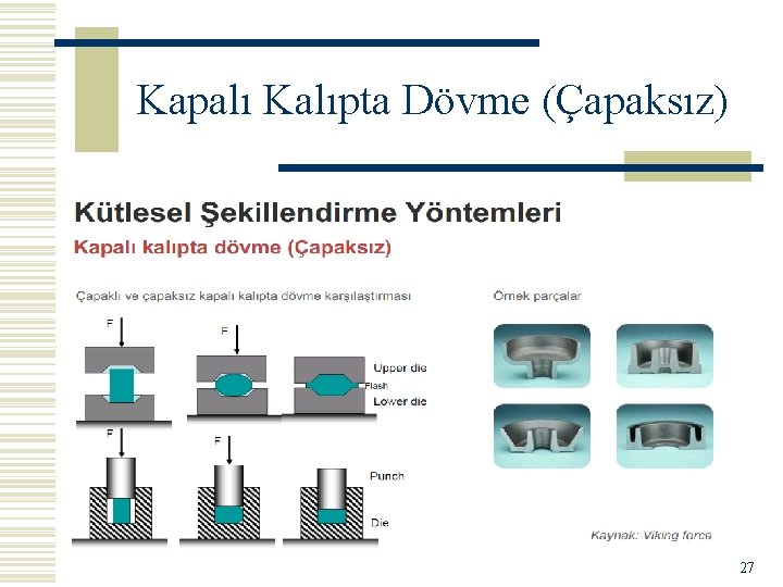 Kapalı Kalıpta Dövme (Çapaksız) 27 