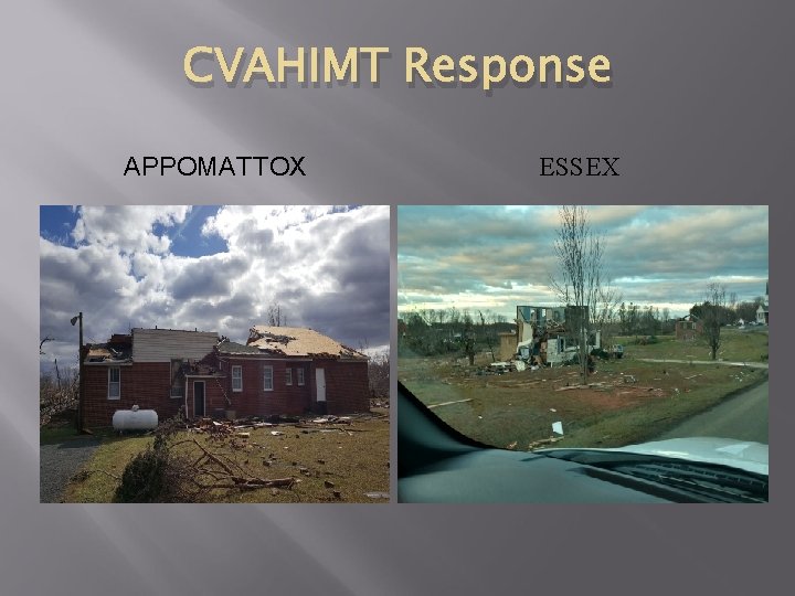 CVAHIMT Response APPOMATTOX ESSEX 