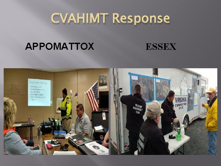 CVAHIMT Response APPOMATTOX ESSEX 