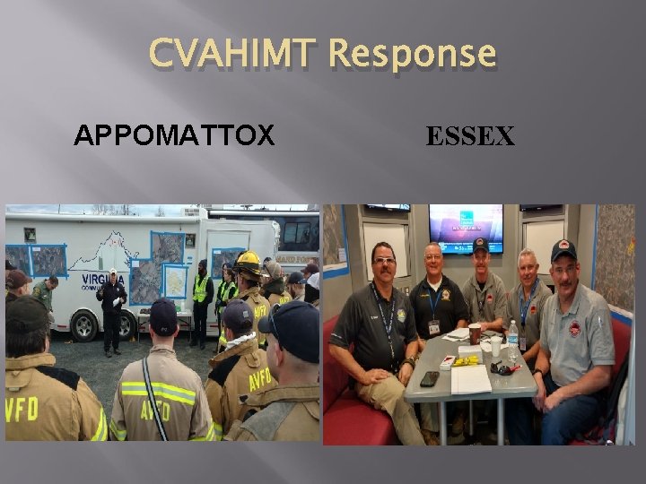CVAHIMT Response APPOMATTOX ESSEX 