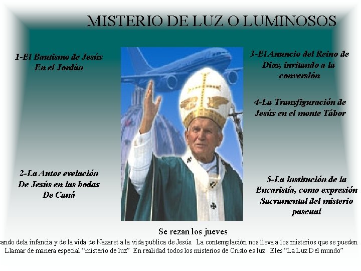 MISTERIO DE LUZ O LUMINOSOS 3 -El Anuncio del Reino de Dios, invitando a