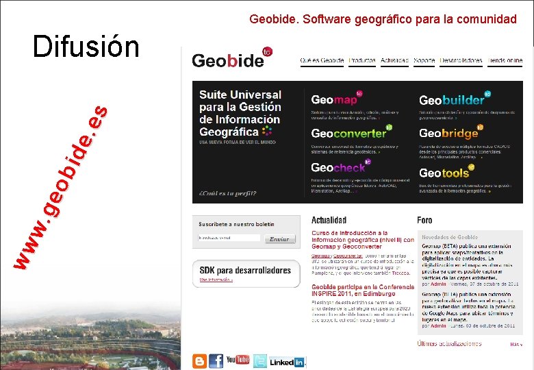 Geobide. Software geográfico para la comunidad ww w. ge ob ide . e s