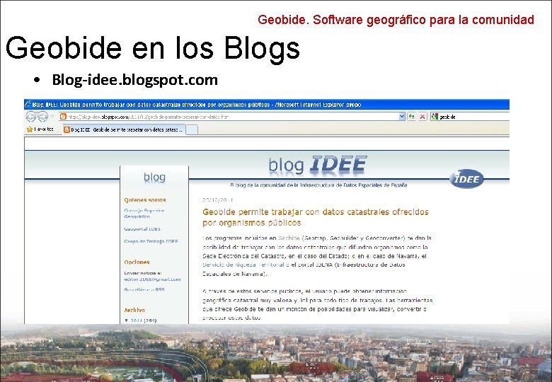 Geobide. Software geográfico para la comunidad Geobide en los Blogs • Blog-idee. blogspot. com