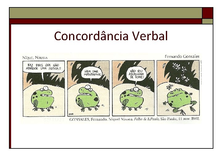 Concordância Verbal 