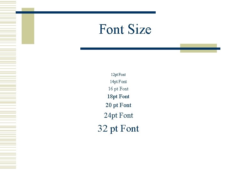 Font Size 12 pt Font 14 pt Font 16 pt Font 18 pt Font