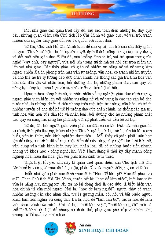 Mỗi nhà giáo cần quán triệt đầy đủ, sâu sắc, toàn diện những lời