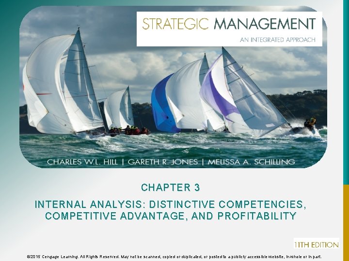 CHAPTER 3 INTERNAL ANALYSIS: DISTINCTIVE COMPETENCIES, COMPETITIVE ADVANTAGE, AND PROFITABILITY © 2015 Cengage Learning.