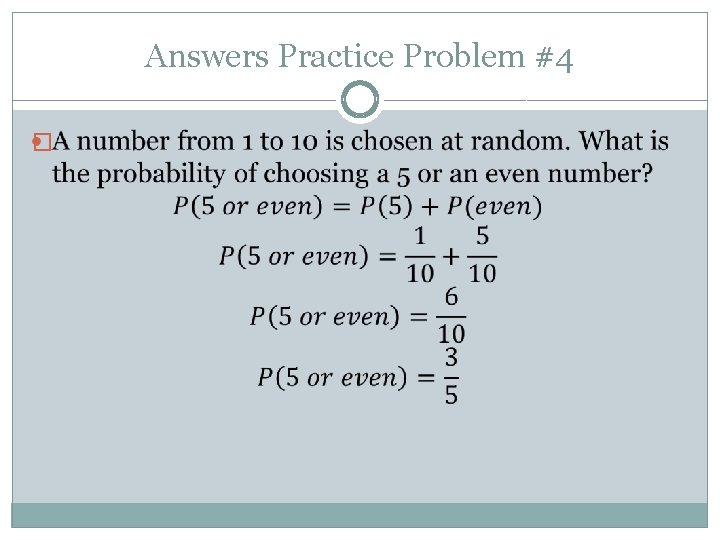 Answers Practice Problem #4 � 