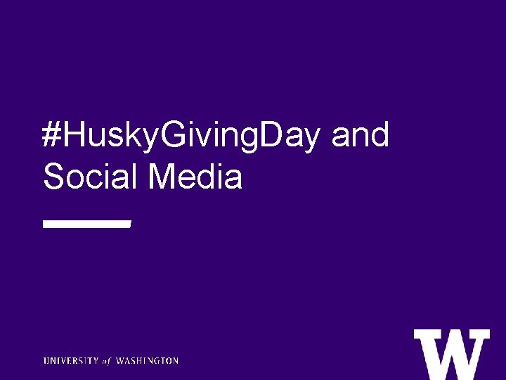 #Husky. Giving. Day and Social Media 