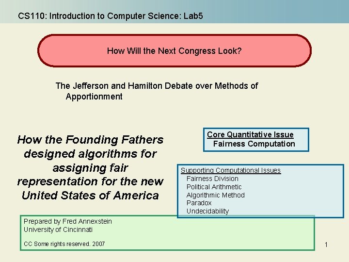 CS 110: Introduction to Computer Science: Lab 5 How Will the Next Congress Look?