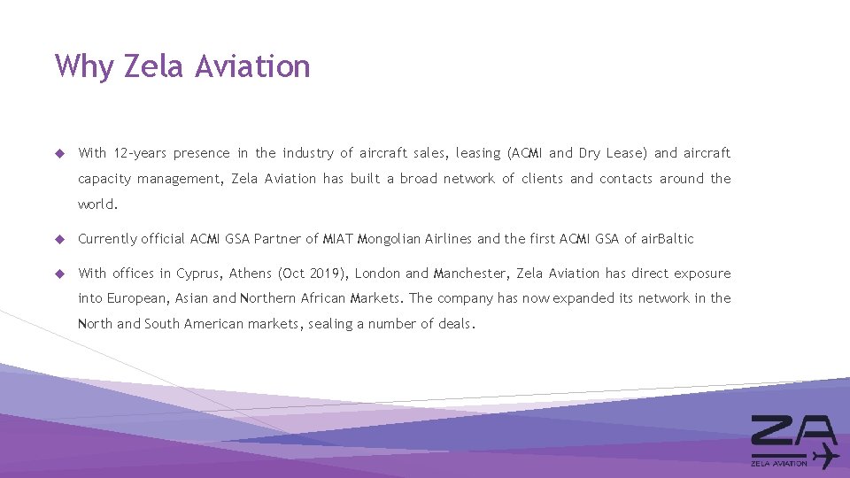 Why Zela Aviation With 12 -years presence in the industry of aircraft sales, leasing