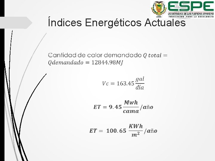 Índices Energéticos Actuales 