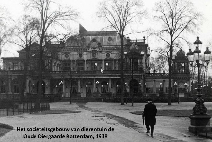 Het societeitsgebouw van dierentuin de Oude Diergaarde Rotterdam, 1938 