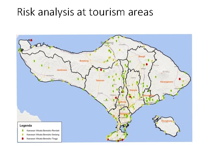 Risk analysis at tourism areas 