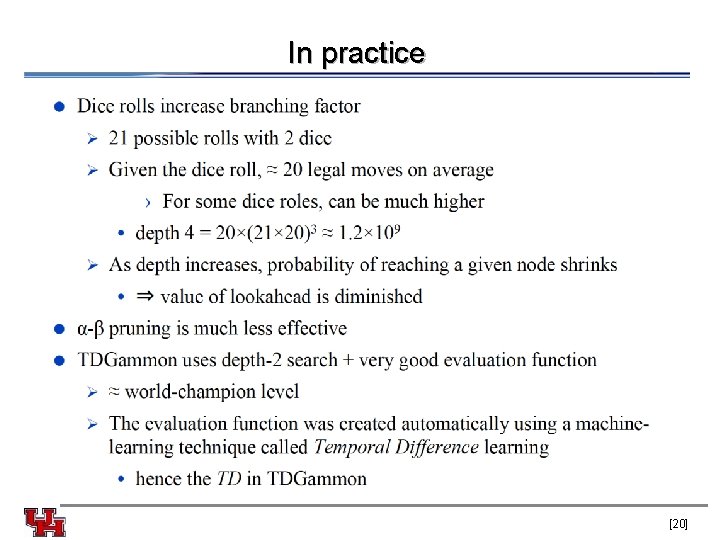 In practice [20] 