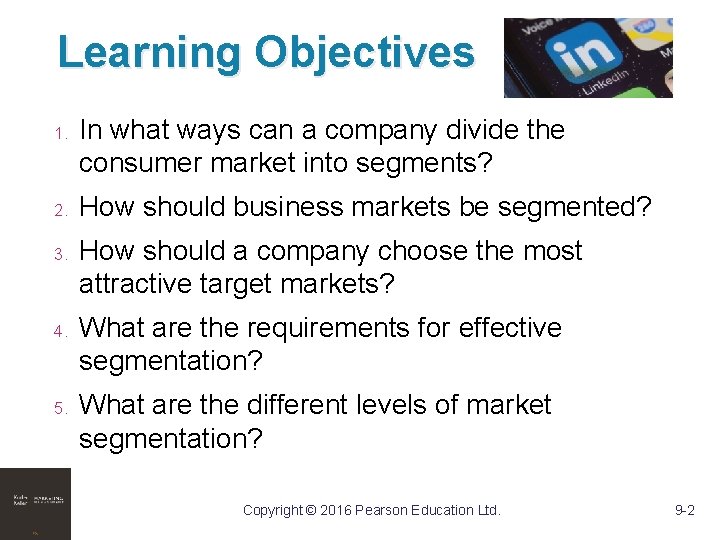 Learning Objectives 1. 2. 3. 4. 5. In what ways can a company divide