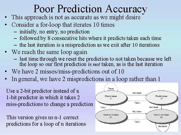 Poor Prediction Accuracy • This approach is not as accurate as we might desire