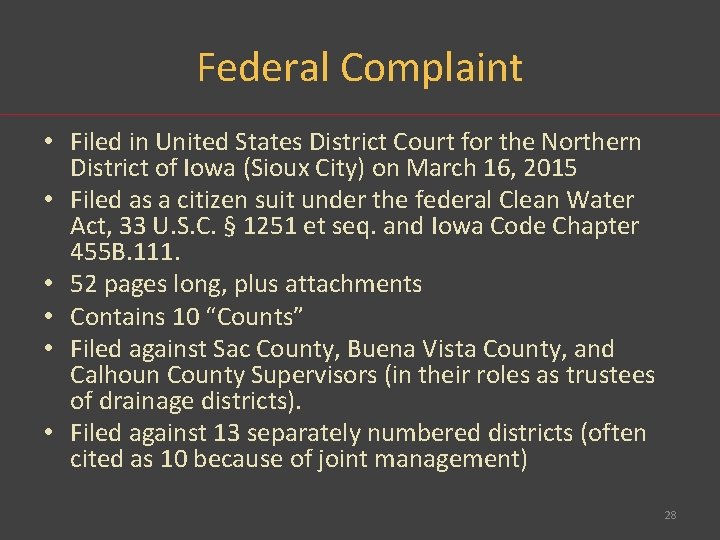 Federal Complaint • Filed in United States District Court for the Northern District of