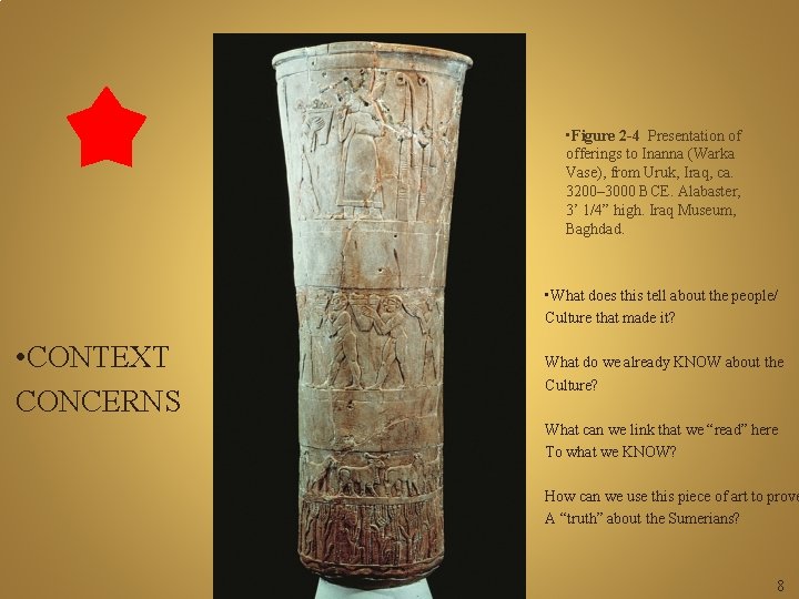 • Figure 2 -4 Presentation of offerings to Inanna (Warka Vase), from Uruk,