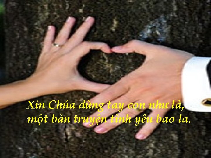 Xin Chúa dùng tay con như là, một bản truyện tình yêu bao la.