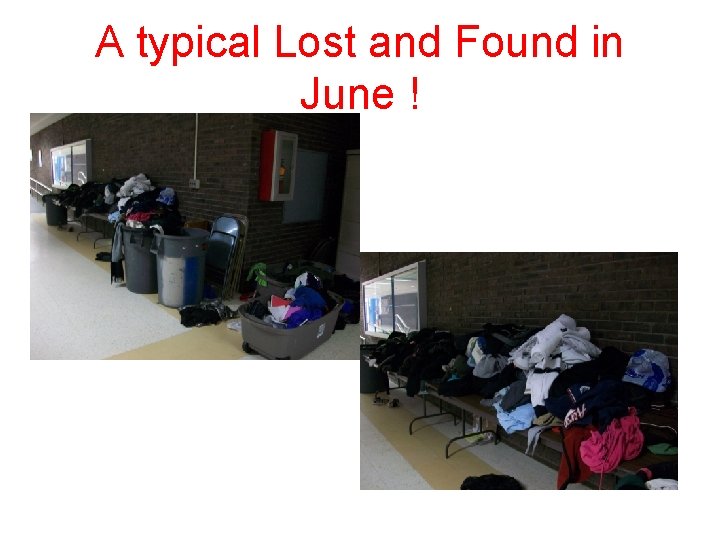 A typical Lost and Found in June ! 