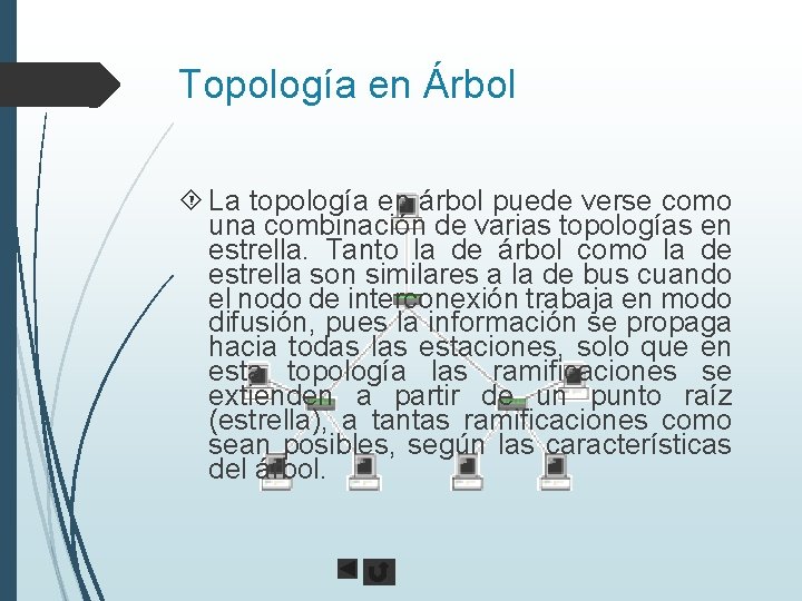 Topología en Árbol La topología en árbol puede verse como una combinación de varias