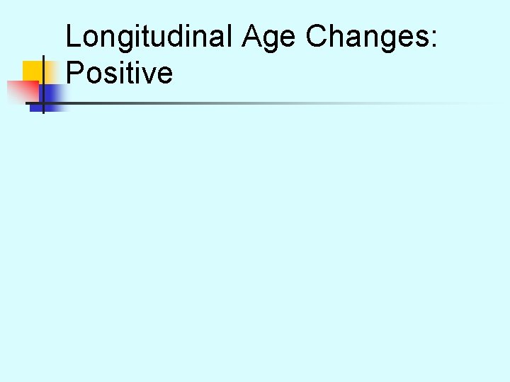 Longitudinal Age Changes: Positive 