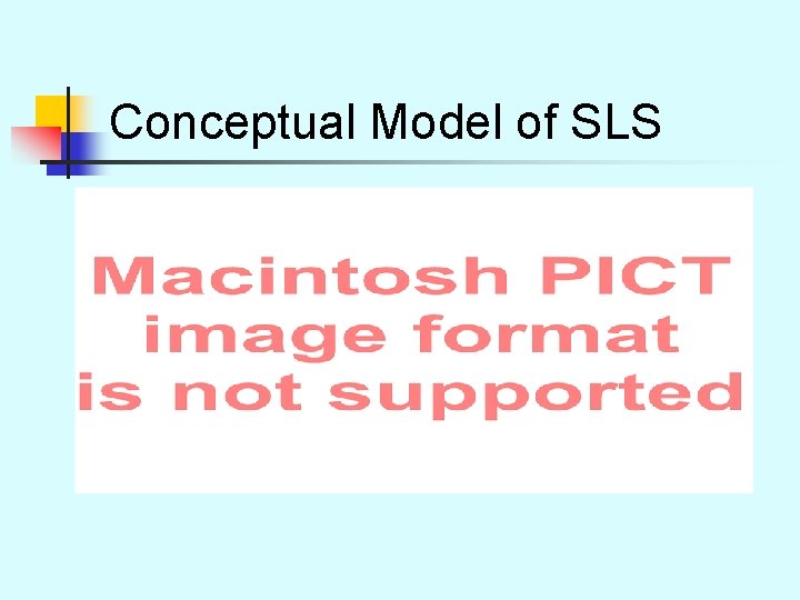 Conceptual Model of SLS 