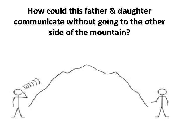 How could this father & daughter communicate without going to the other side of