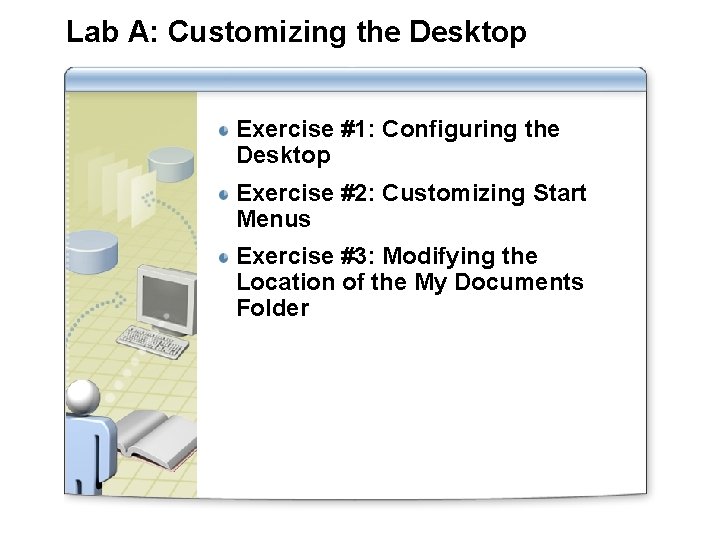 Lab A: Customizing the Desktop Exercise #1: Configuring the Desktop Exercise #2: Customizing Start