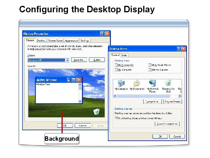 Configuring the Desktop Display Background 