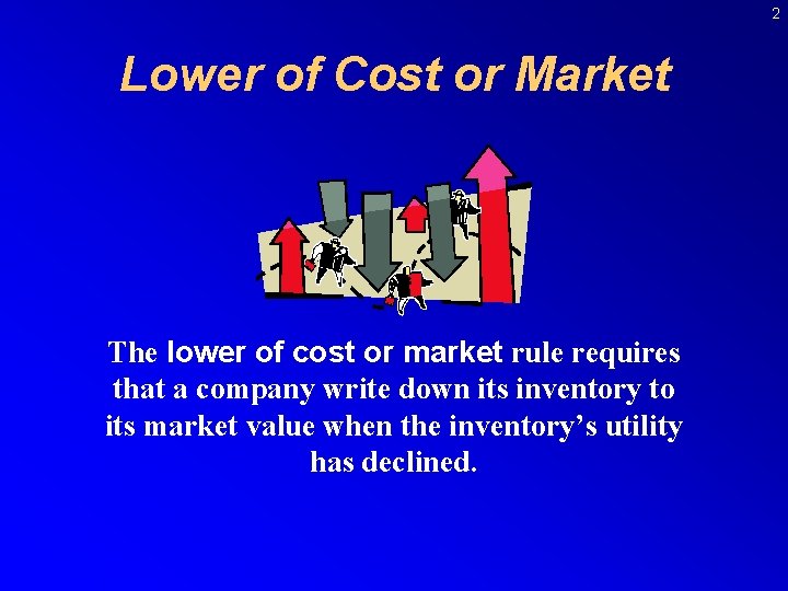 2 Lower of Cost or Market The lower of cost or market rule requires