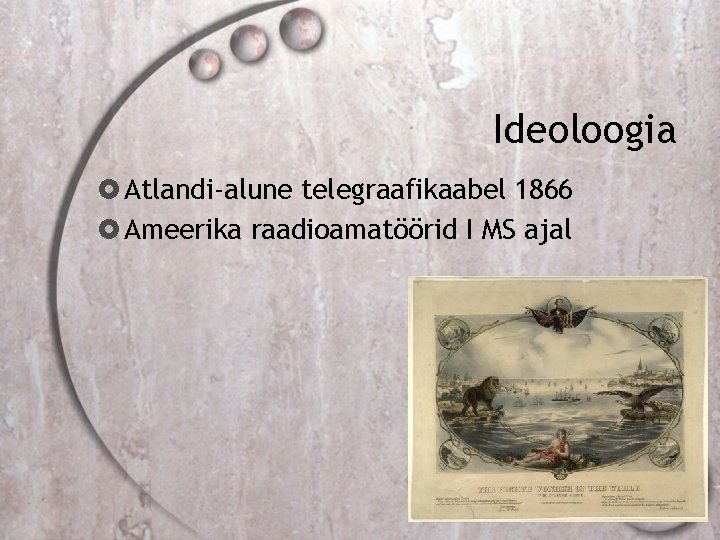 Ideoloogia Atlandi-alune telegraafikaabel 1866 Ameerika raadioamatöörid I MS ajal 
