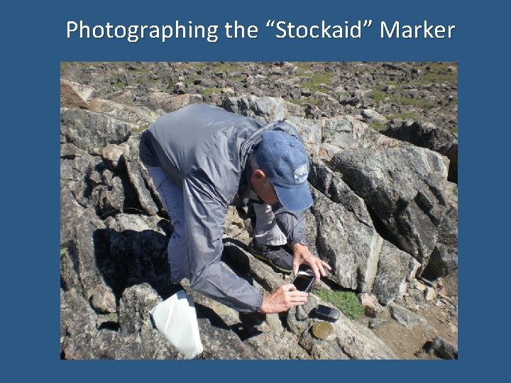Photographing the “Stockaid” Marker 