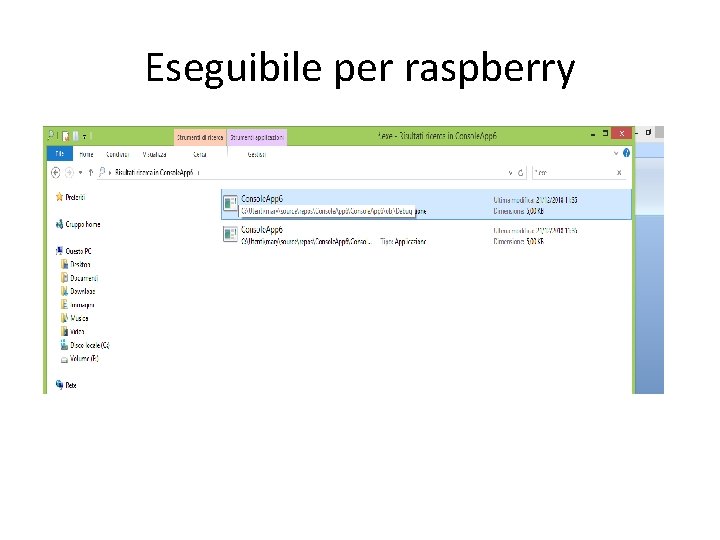 Eseguibile per raspberry 