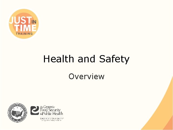 Health and Safety Overview 
