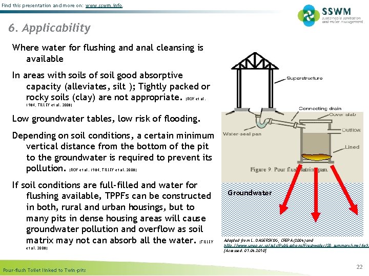 Find this presentation and more on: www. sswm. info. 6. Applicability Where water for